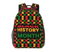 Sac à dos d'école Portable Sac de Livre d'école Mois de l'histoire des Noirs Unisex Cartable Scolaire pour Garçons Cadeaux Enfant 29X40cm