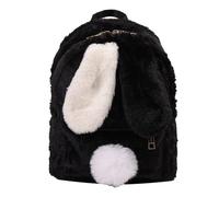Sac à dos d'école pour enfant personnalisé avec lapin en peluche, convient pour la maternelle, l'école et le collège Sac à dos de randonnée 60 litres, Noir , Einheitsgröße, Sac à dos daypack