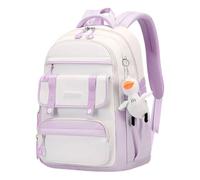 Sac à dos d'école pour enfants, grande capacité, léger et durable, pour le primaire, le collège, le lycée, les filles, les garçons et les Titulaire De Carte De Crédit Pour Femmes Téléphone (Purple, S)