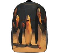 Sac à dos d'école pour enfants, imprimé en 3D, motif Pingouins de Madagascar, pour garçons du primaire