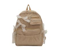 Sac à dos d'école pour étudiant, jolis nœuds, grande capacité, styles japonais, voyages, jolis nœuds, étudiants, écolières, adolescentes, grande capacité, kaki