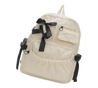 Sac à dos d'école pour étudiant, jolis nœuds, grande capacité, styles japonais, voyages, jolis nœuds, étudiants, écolières, adolescentes, grande capacité, blanc