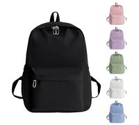 Sac à dos d'école pour filles et femmes, sacs d'école décontractés pour adolescents et garçons, sac à dos de voyage léger, sac à dos résistant à l'eau pour l'université, Noir , 29 x 37 x 11 cm