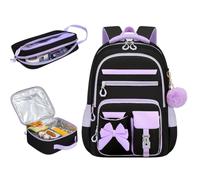 Sac à dos d'école pour filles Sac à dos d'écolier antivol avec sac à