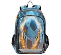 Sac à dos d'école primaire en filet de football, sacs à livres pour enfants, pour adolescents, maternelle, robuste, imperméable, léger et durable, pour enfants de 6 à 12 ans, Multicolore, Taille