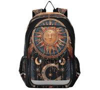 Sac à dos d'école primaire motif attrape-rêves soleil lune enfants enfants enfants école maternelle robuste imperméable léger durable 6 à 12 ans, Multicolore, taille unique