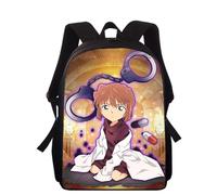 Sac à dos d'école primaire pour enfants, imprimé 3D, motif détective Conan, 40 cm, pour garçons et filles Noir