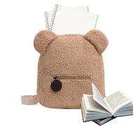 Sac à dos d'école rempli avec oreilles - 27 x 13 x 28 cm, sac à dos à bandoulière mignon en peluche - Sac à dos de jour doux pour - Adorable sac à dos pour tout-petits - Sac à dos d'école