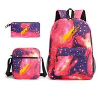 Sac à dos d'école Sac à crayons Épaule Trois pièces Sacs à dos pour enfants maternelle (D, taille unique)