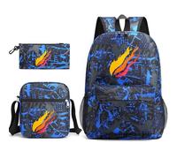 Sac à dos d'école Sac à crayons Épaule Trois pièces Sacs à dos pour enfants maternelle (G, taille unique)