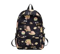 Sac à dos d'école Sac à dos dessin animé Animal Sac de voyage Grande capacité Sacs à dos Filles École École Adolescents Causale Cours de jour Grande capacité, Noir