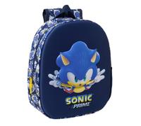 Sac à dos d'école - safta - Design 3D - Adaptable au chariot - 27x10x33 cm - Bleu - M - Décontracté