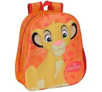 Sac à dos d'école - Safta - EL REY LION - Design 3D - Orange - Adaptable au chariot