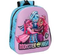 Sac à dos d'école - SAFTA - Monster High - 3D - Lilas/Bleu - 27 x 10 x 33 cm