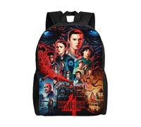 Sac à dos d'école Stranger Things pour adolescents, garçons et filles - XTYD4775 Noir