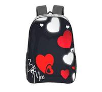 Sac à dos d'école transparent en PVC avec impression « Happy Valentine's Day » - Pour le travail, les voyages, les garçons et les filles