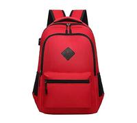 Sac à dos d'école unisexe classique pour adultes et adolescents avec port USB pour le lycée, le travail, le voyage, le baseball pour homme, Rouge, Taille unique, Sac à dos tyrolien