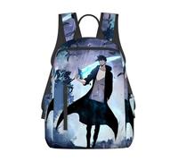 Sac à dos d'écolier 3D officiel Solo Leveling 3D inspiré du dessin animé Sac en polyester durable pour adolescents 38,1 cm, Stlye-6, 15Inch