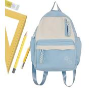 Sac à dos d'écolier - Sac à dos adolescent pour filles, sac d'école léger pour étudiants, travail, école, activités de plein air, randonnée, trajet, voyage d'affaires, bleu, Siehe
