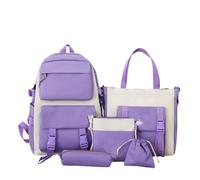 Sac à dos décontracté 2026 pour étudiant, sac à dos léger et robuste avec plusieurs poches, élégant sac à livres unisexe pour adolescents et enfants, lilas, Taille unique pour tous, Sac à dos tyrolien