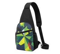 Sac à dos décontracté à bandoulière avec drapeau abstrait géométrique imprimé national pour homme et femme, Noir , Taille unique, Sac à dos décontracté