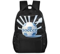 Sac à dos décontracté au look minimaliste en tissu sergé design standard | I Love Soccer Bleu clair Pastel Tie Dye Esthétique