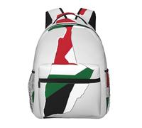 Sac à dos décontracté avec drapeau de l'État de Palestine Map01, 20 x 29 x 40 cm, durable et basique pour les voyages et les vacances classiques