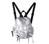 Sac à dos décontracté avec nœuds papillon en nylon, sac à dos esthétique, élégant et pratique pour les étudiants, Argent, Bohème