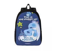 Sac à dos décontracté Blue's Clues Blue Dog Cartoon, durable, pour le lycée, la randonnée, les voyages, pour hommes et femmes, en toile Noir