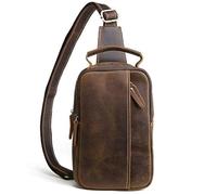 Sac à dos décontracté en cuir pour homme et femme - marron -
