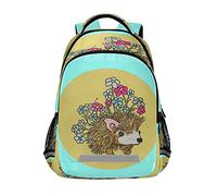 Sac à Dos décontracté en Toile de Polyester avec Motif Floral pour Voyage, université, école, Cartable pour Hommes, Femmes, Enfants, hérisson 5, Taille L