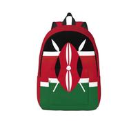 Sac à dos décontracté en toile imprimée drapeau du Kenya pour hommes et femmes | Sac à dos léger pour ordinateur portable avec bretelles réglables, sac à dos tendance pour le travail, les voyages et l