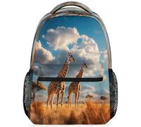 Sac à dos décontracté et léger avec imprimé girafe africaine, prairie, sac à dos décontracté pour ordinateur portable, sac de voyage, sac de collège pour homme et femme
