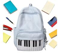 Sac à dos décontracté Grand modèle à motif piano, grande capacité