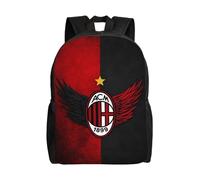 Sac à dos décontracté grande capacité pour homme AC Milan, cartable de collège-HXN5384 Noir