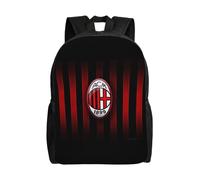 Sac à dos décontracté grande capacité pour homme AC Milan, cartable de collège-HXN5385 Noir