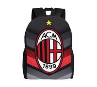 Sac à dos décontracté grande capacité pour homme AC Milan, cartable de collège-HXN5387 Noir