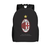 Sac à dos décontracté grande capacité pour homme AC Milan, cartable de collège-HXN5390 Noir