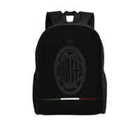 Sac à dos décontracté grande capacité pour homme AC Milan, cartable de collège-HXN5392 Noir