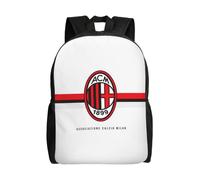 Sac à dos décontracté grande capacité pour homme AC Milan, cartable de collège-HXN5396 Noir