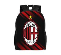 Sac à dos décontracté grande capacité pour homme AC Milan, cartable de collège-HXN5398 Noir
