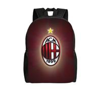 Sac à dos décontracté grande capacité pour homme AC Milan, cartable de collège-HXN5401 Noir
