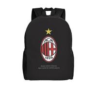 Sac à dos décontracté grande capacité pour homme AC Milan, cartable de collège-XTYD12409 Noir