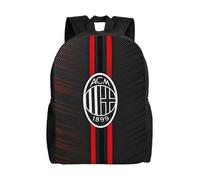 Sac à dos décontracté grande capacité pour homme AC Milan, cartable de collège-XTYD12416 Noir