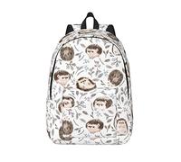 Sac à dos décontracté léger pour ordinateur portable - Pour bébé hérisson - Sac de voyage en toile pour homme et femme, Bébé hérisson., M