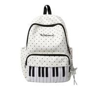 Sac à dos décontracté Modèle imprimé piano grande capacité bagages