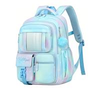 Sac à dos décontracté pour enfants avec pendentif en forme de boule en peluche, B05-bleu, Large-B