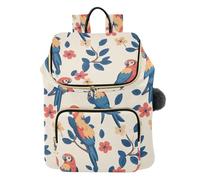 Sac à dos décontracté pour femme, motif ara, dessin animé, sac à dos, sac à bandoulière pour yoga, sport, voyage, mochila con estilo