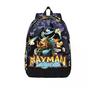 Sac à dos décontracté Rayman pour ordinateur portable, ideal pour le travail, les etudiants ou les hommes Noir