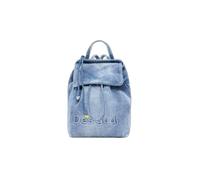 Desigual Sac à dos femme HALF LOGO DENIM LUENA, bretelles rembourrées, rangement optimisé — Bleu Unique